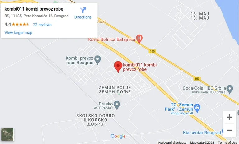 kombi prevoz robe kombi011 mapa